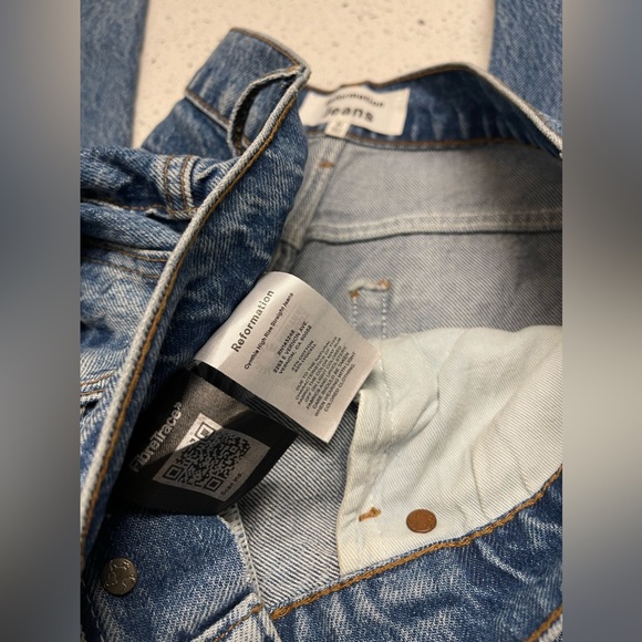 Reformation Cynthia High Rise Straight Cropped Wash Colorado size 31 - Picture 15 of 17